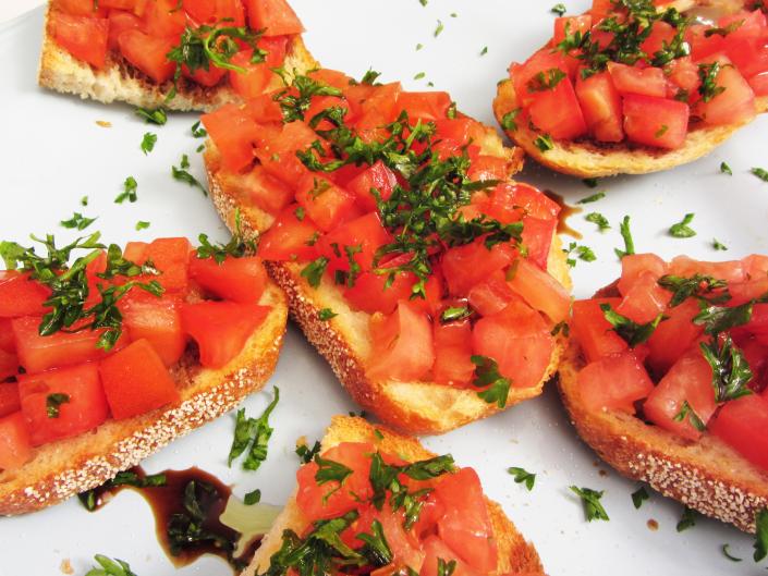 Our delicious bruschetta will have you definitely wanting seconds of this appetizer. Made with fresh tomatoes and topped with basil.