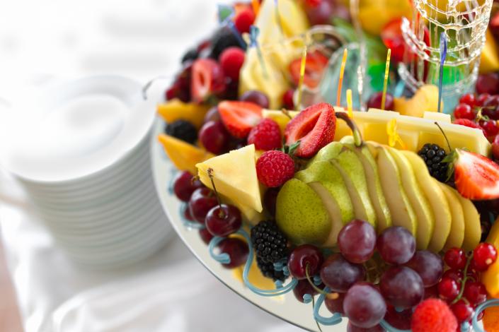 Our delicious fruit platter is always prepared with the freshest of fruit.