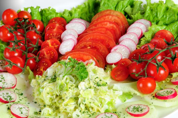 Create a delicious salad with all the right vegetables.